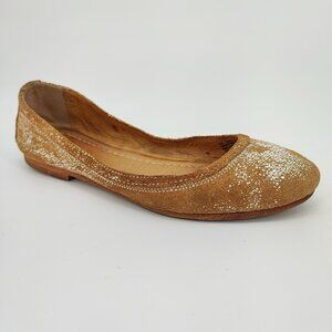 Frye Carson Women's Size 7.5B US Suede Brown Ballet Flats Casual F0011